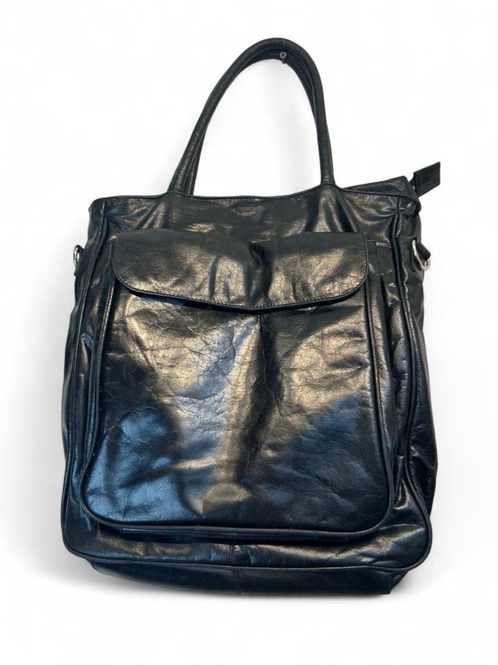Latico Black Leather Tote Bag for Men - Classic Carryall